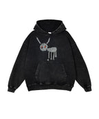 “DRAKE” ACID WASHED HOODIE - AMESSIO