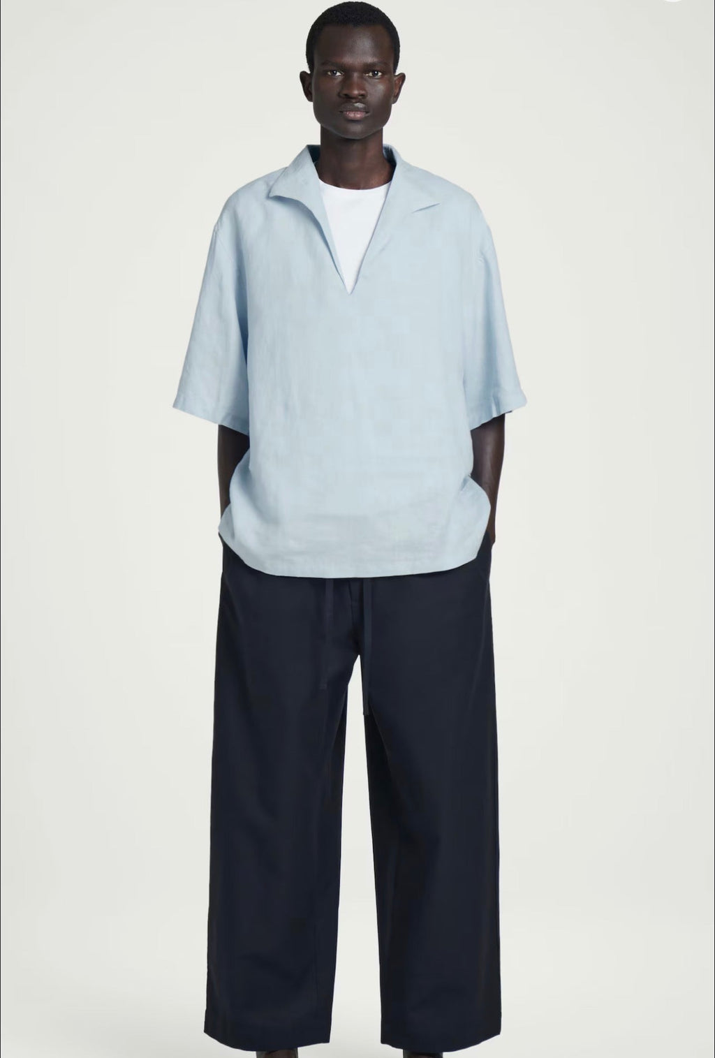 Twentease sky Blue linen tee