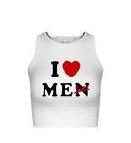 “LOVE” SLEEVELESS TOP - AMESSIO