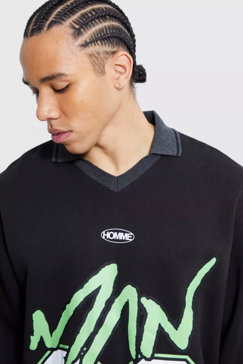 “MAN” OVERSIZED SWEATSHIRT - Amessio