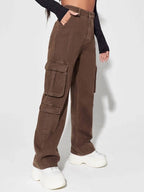 “EIGHT POCKET” BROWN CARGO - Amessio