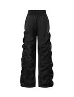 “BLACK” WEINKED PANTS - AMESSIO