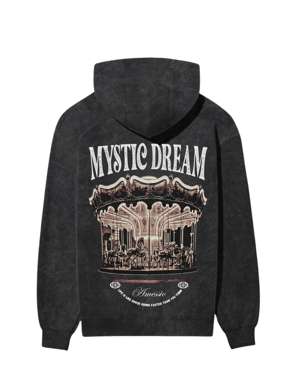 “MYSTIC DREAM” ACID WASHED HOODIE - Amessio