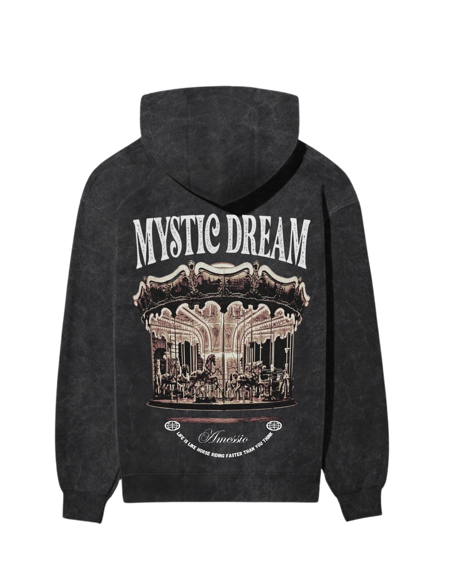 “MYSTIC DREAM” ACID WASHED HOODIE - Amessio