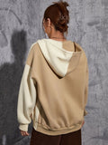 “TWO COLOURED” ZIPPER HOODIE - Amessio