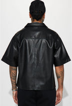 “LEATHER” HALF SLEEVE SHIRT - Amessio