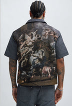 “PRINTED” OVERSIZED SHIRT