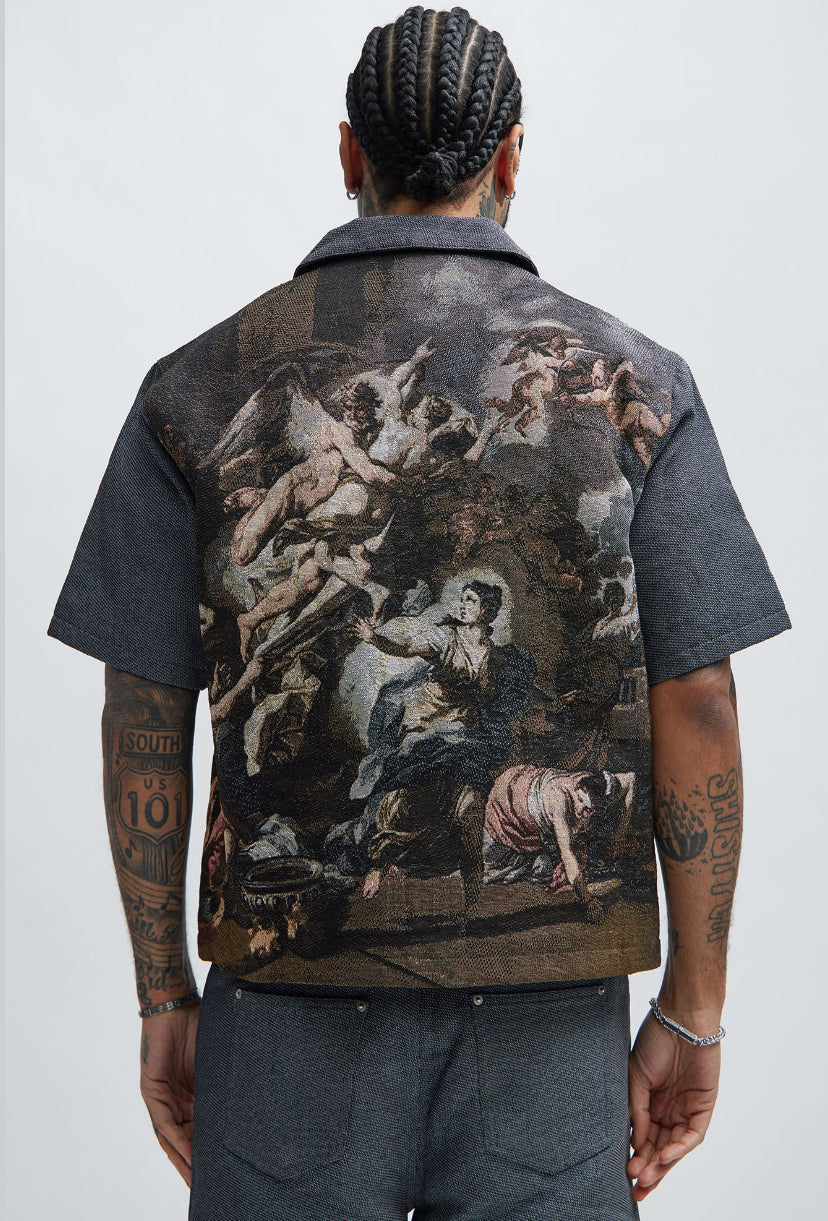 “PRINTED” OVERSIZED SHIRT