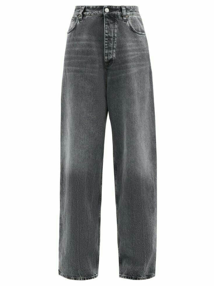 “BLACK” ACID WASHED JEANS - Amessio