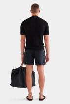 Textured Black Polo