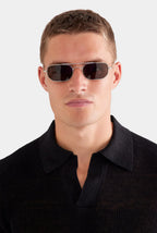 Textured Black Polo