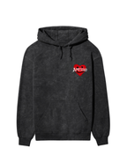 “TOO YOUNG” ACID WASHED HOODIE - Amessio