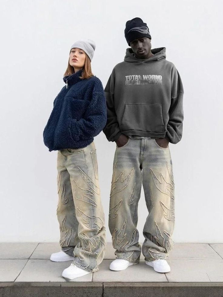 Static fade jeans