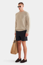 Oatmeal Ribbed Crewneck