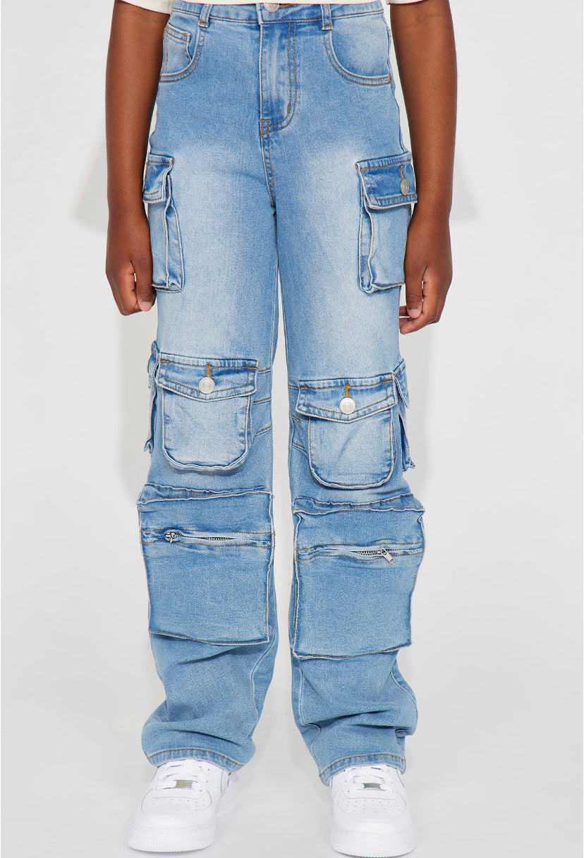 “BLUE MULTIPOCKET” MINI CARGO - Amessio