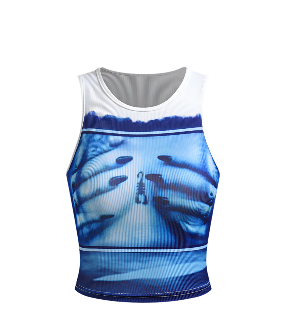 “PRINTED” SLEEVELESS TOP - AMESSIO