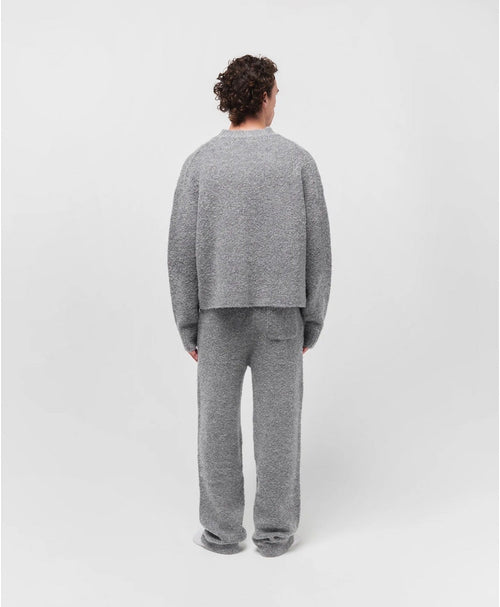 Mohair-Blend Boxy Knit | Heather Grey