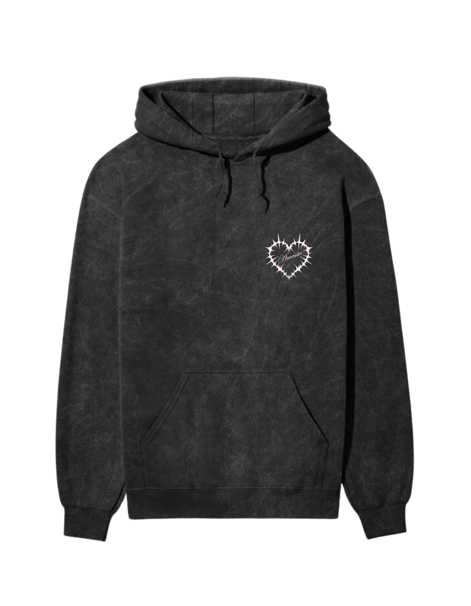 “THE LOVE” ACID WASHED HOODIE - Amessio