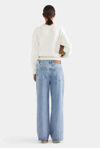 Heavyweight Ribbed Crew in Cream