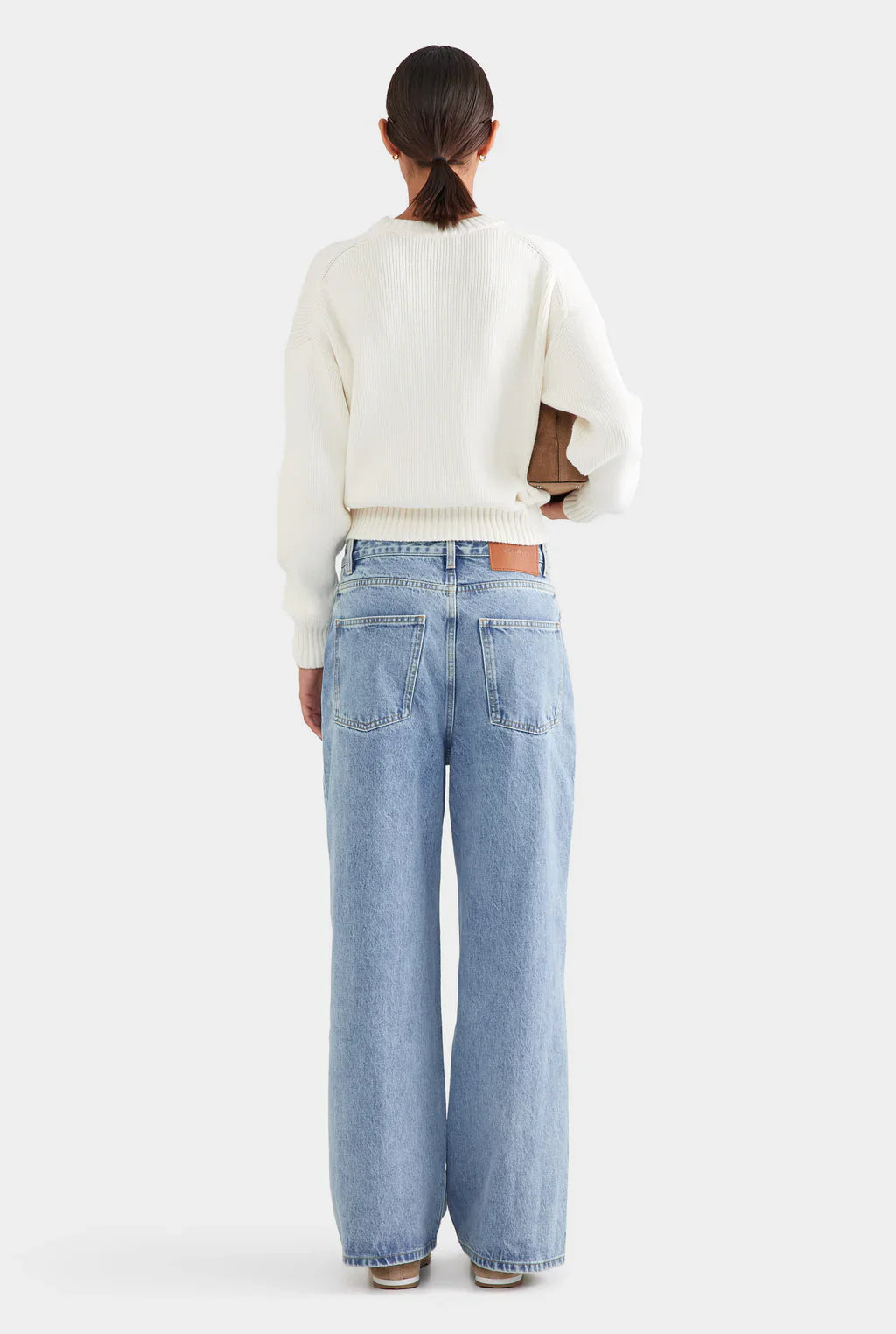 Heavyweight Ribbed Crew in Cream