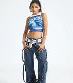 “PRINTED” SLEEVELESS TOP - AMESSIO