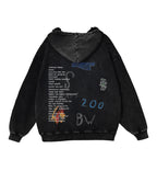“DRAKE” ACID WASHED HOODIE - AMESSIO