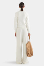 Ribbed Full-Zip Mock Neck