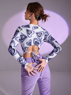 “Y2K” PURPLE HEARTS TOP - Amessio