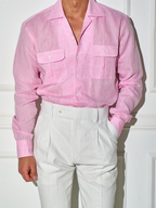 V-Neck Linen Shirt