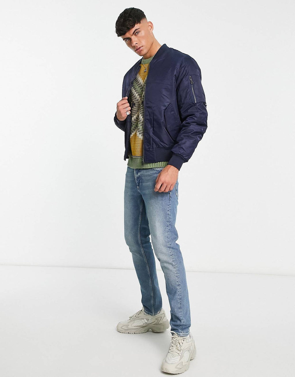“PADDED” BOMBER JACKET - Amessio