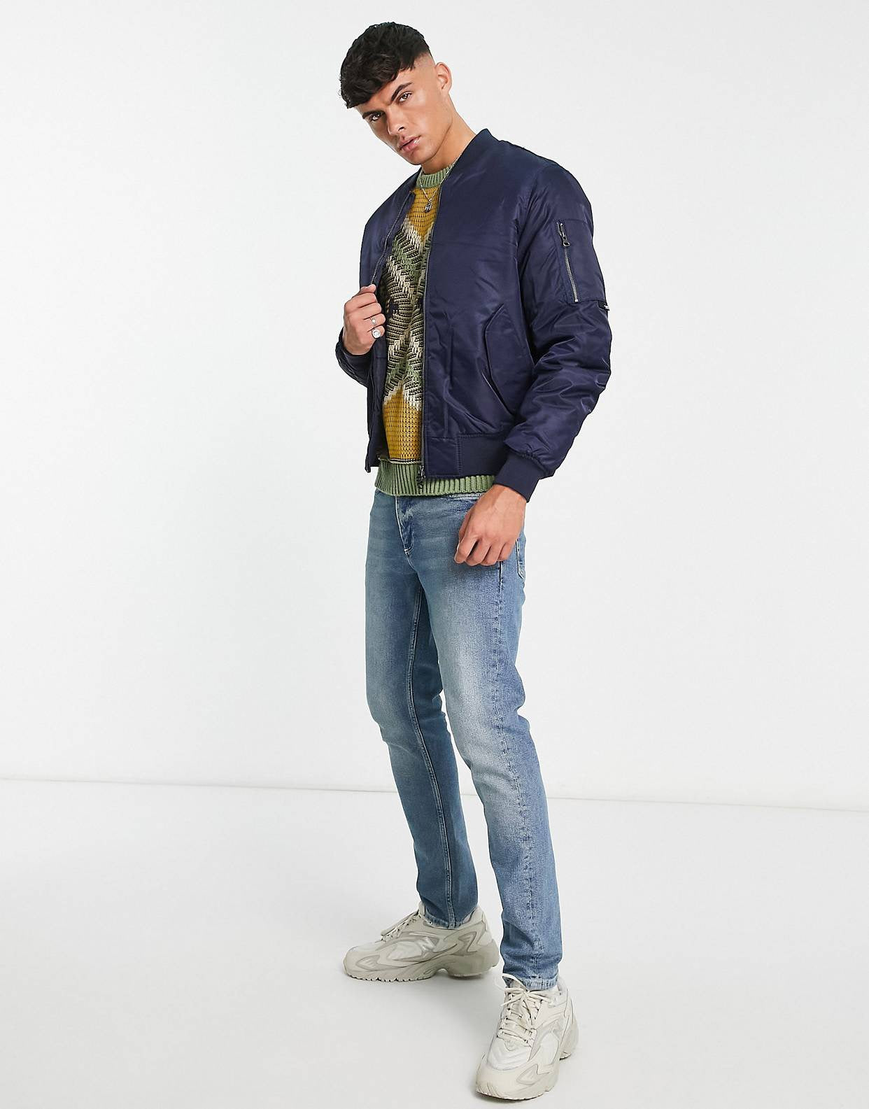 “PADDED” BOMBER JACKET - Amessio