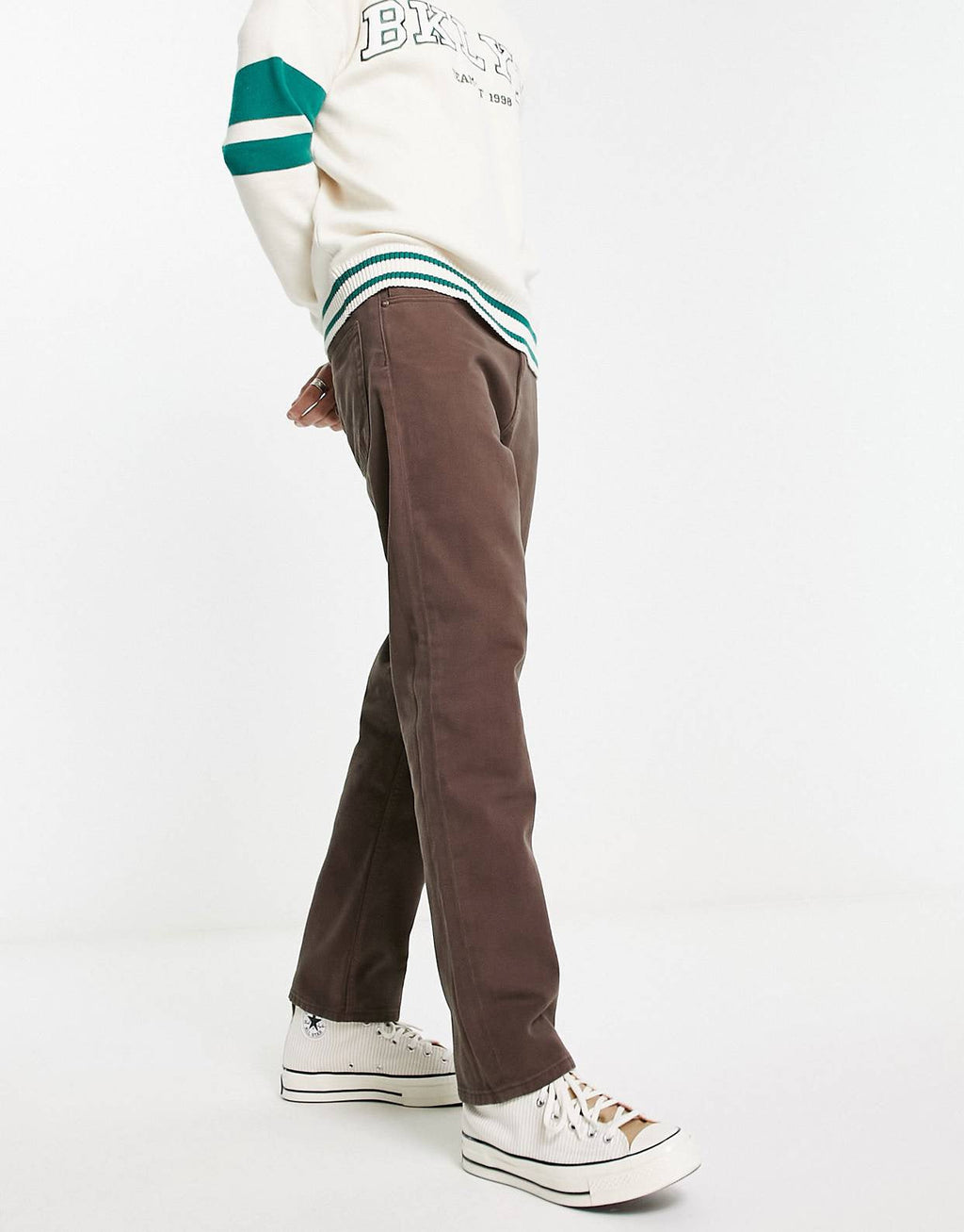 “PLAIN BROWN” STRAIGHT FIT - Amessio