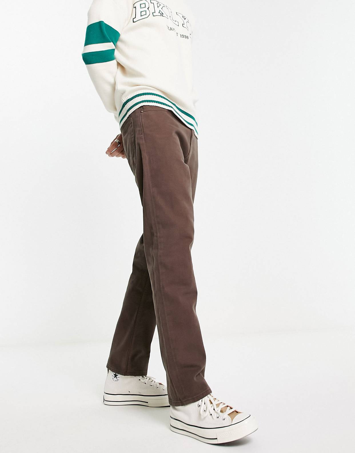 “PLAIN BROWN” STRAIGHT FIT - Amessio