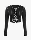 “LACE UP” PULLOVER TOP - Amessio