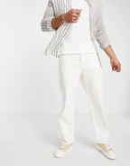 “PLAIN WHITE” STRAIGHT JEANS - Amessio