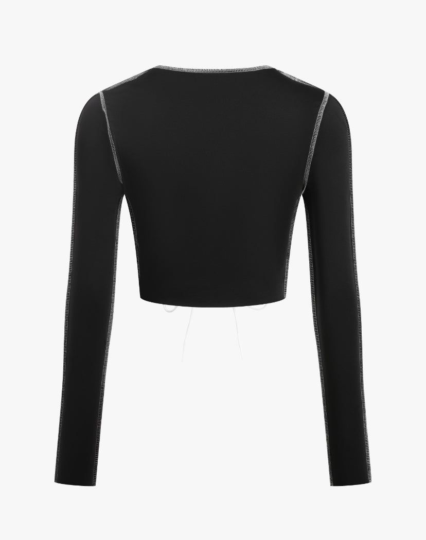“LACE UP” PULLOVER TOP - Amessio