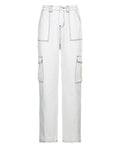 “WHITE” UTILITY PANTS - Amessio