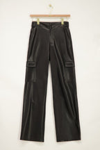 “PLAIN” LEATHER TROUSER - Amessio